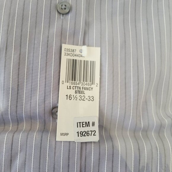 Calvin Klein Man’s Cotton Fancy Steel Dress Shirt (Neck size:16.5) - Picture 2 of 7